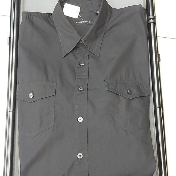Kenneth Cole Black sports/dress shirt - Picture 9 of 14